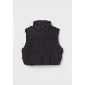 NWT H&M Black Cropped Puffer Vest